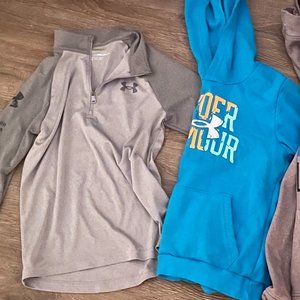 Boys Size Small Under Armour Hoodie and 1/4 zip